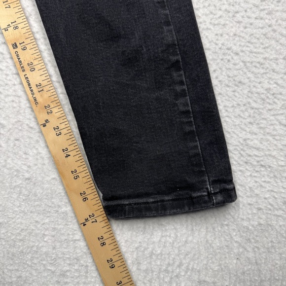 Levi's 512 Distressed Jeans Black Grunge Denim Straight Leg Men's Size 38x32 - Picture 9 of 15